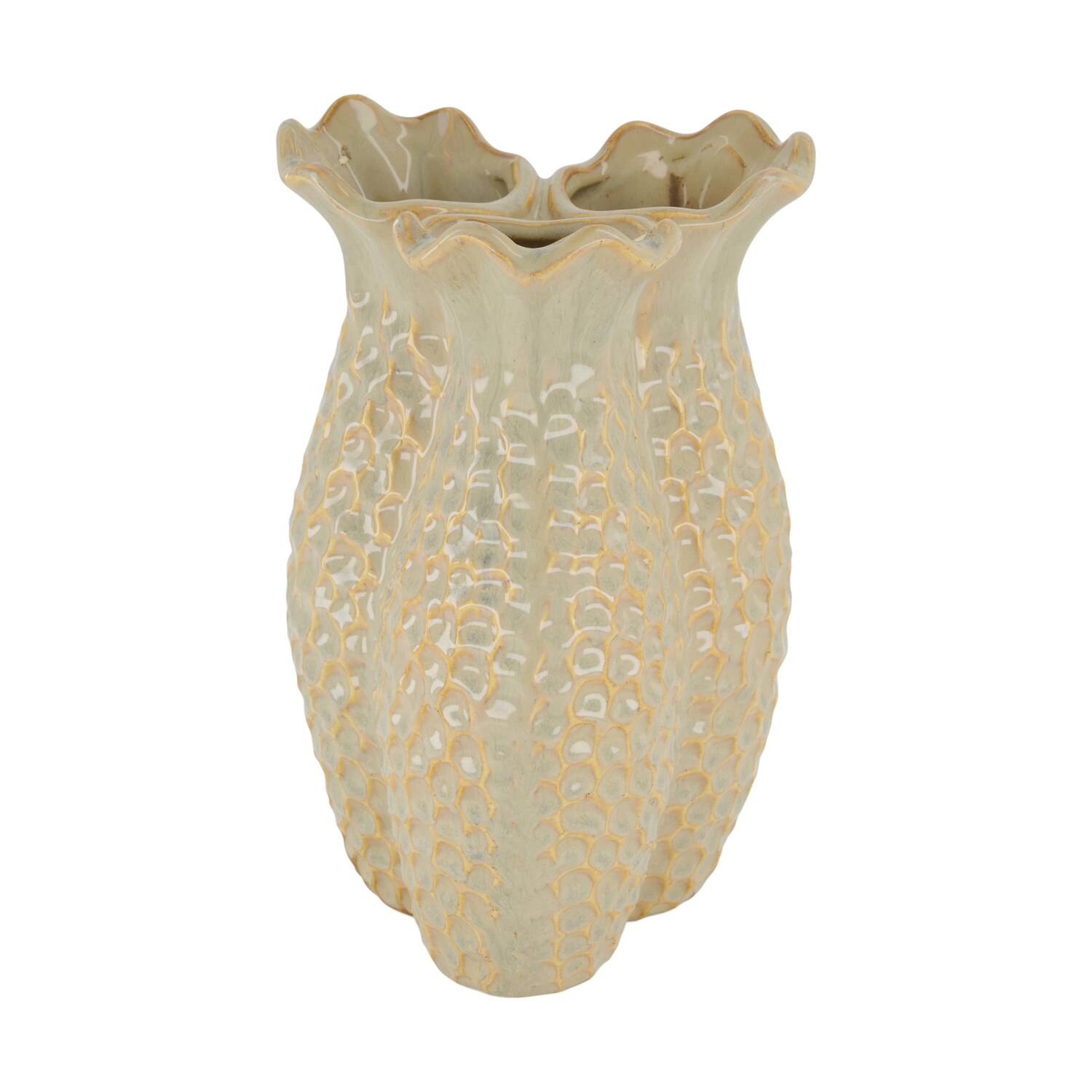 Vase céramique d15h23cm beige