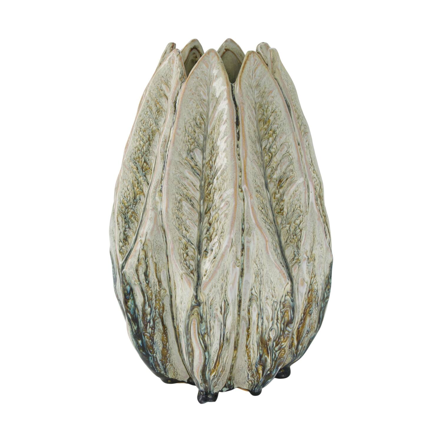 Vase leaf ceramic 20x20x30cm