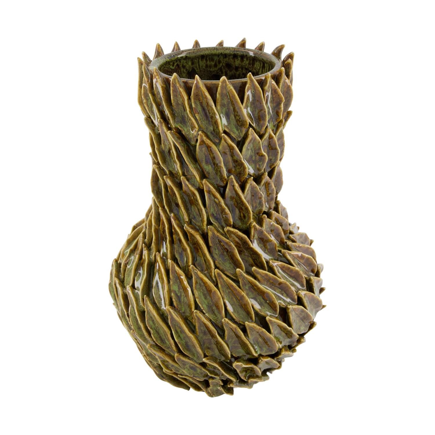 Vase leaf ceramic 25x25x39cm