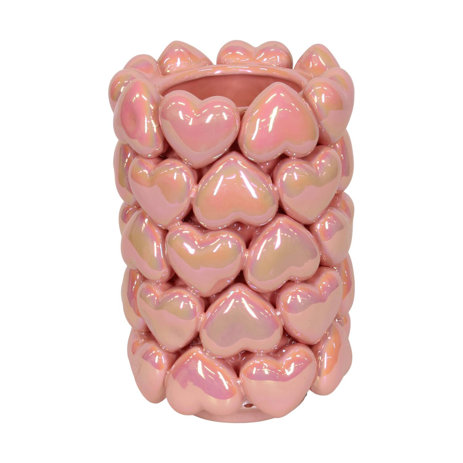 Vase heart ceramic 17.5x17.5x26cm