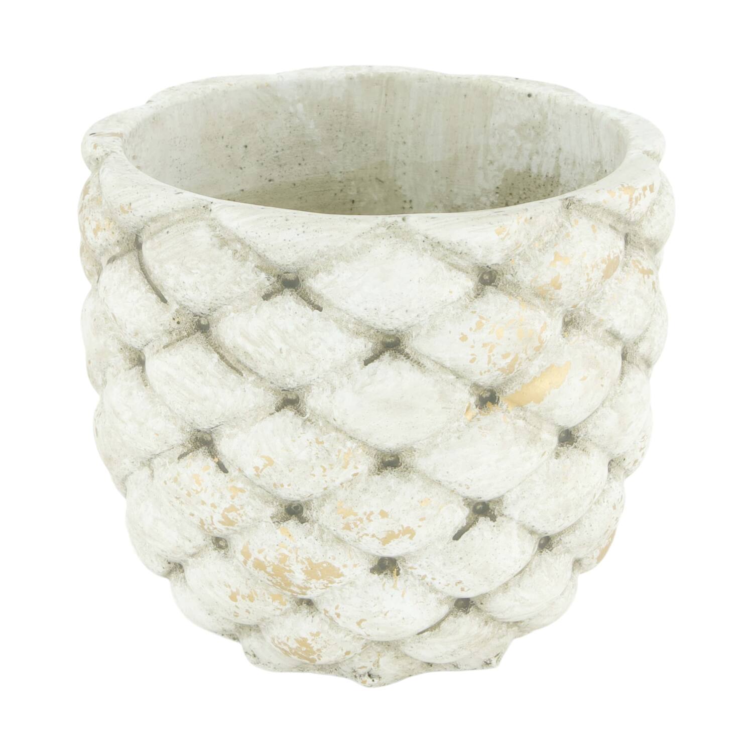 Planter round cement 12x12x11cm