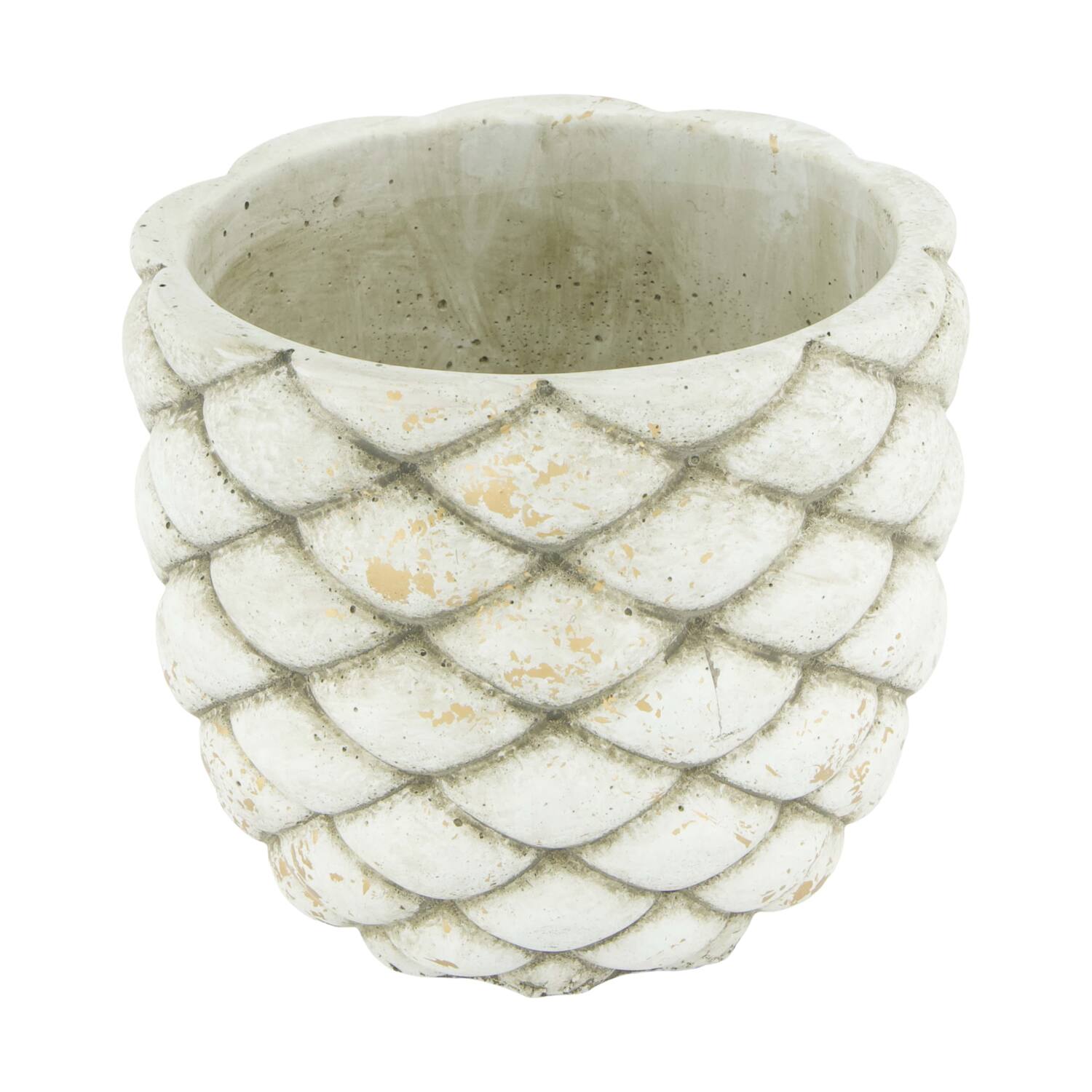 Planter round cement 14x14x12cm