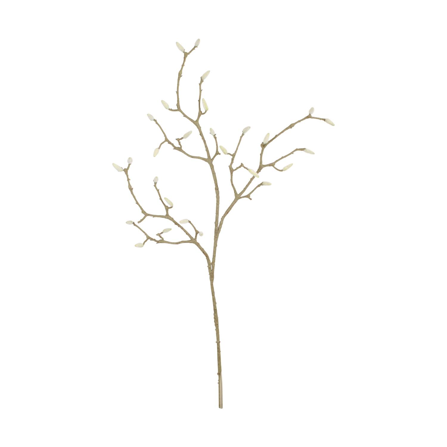 Zweig Magnolia künstlich 23x29x97cm weiß Natur