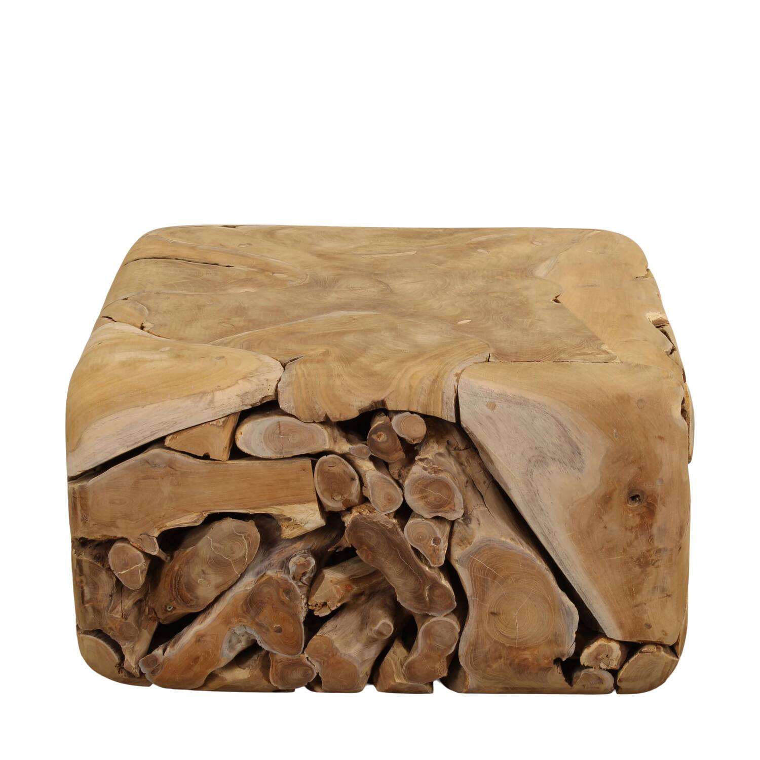 Table square teak wood 78x78x45cm