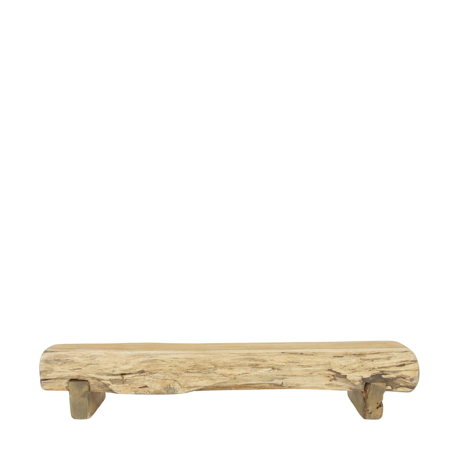 Dienblad teakhout op voet 58x13x10cm natuurlijk