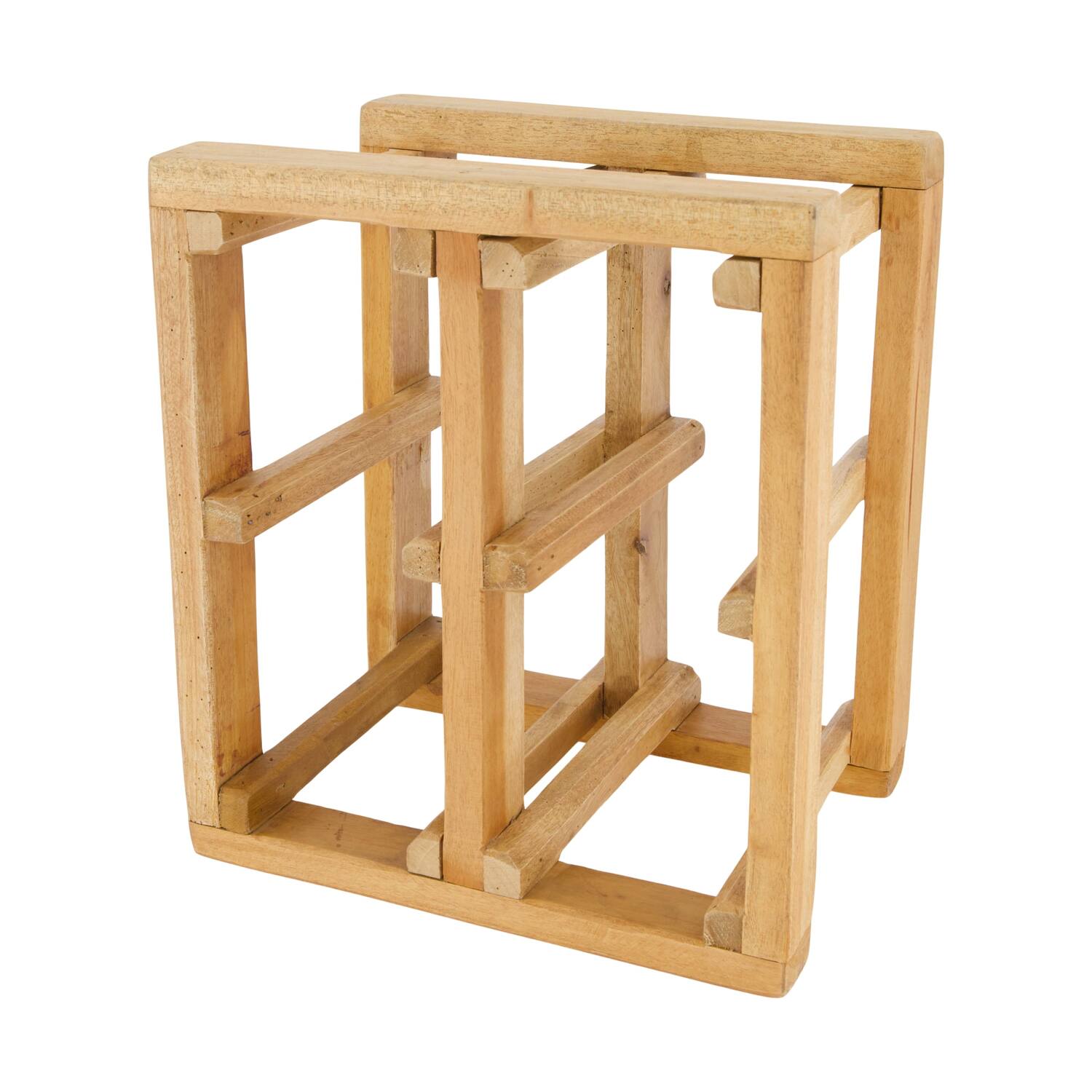 Winebottle holder teak wood 27x20x29cm