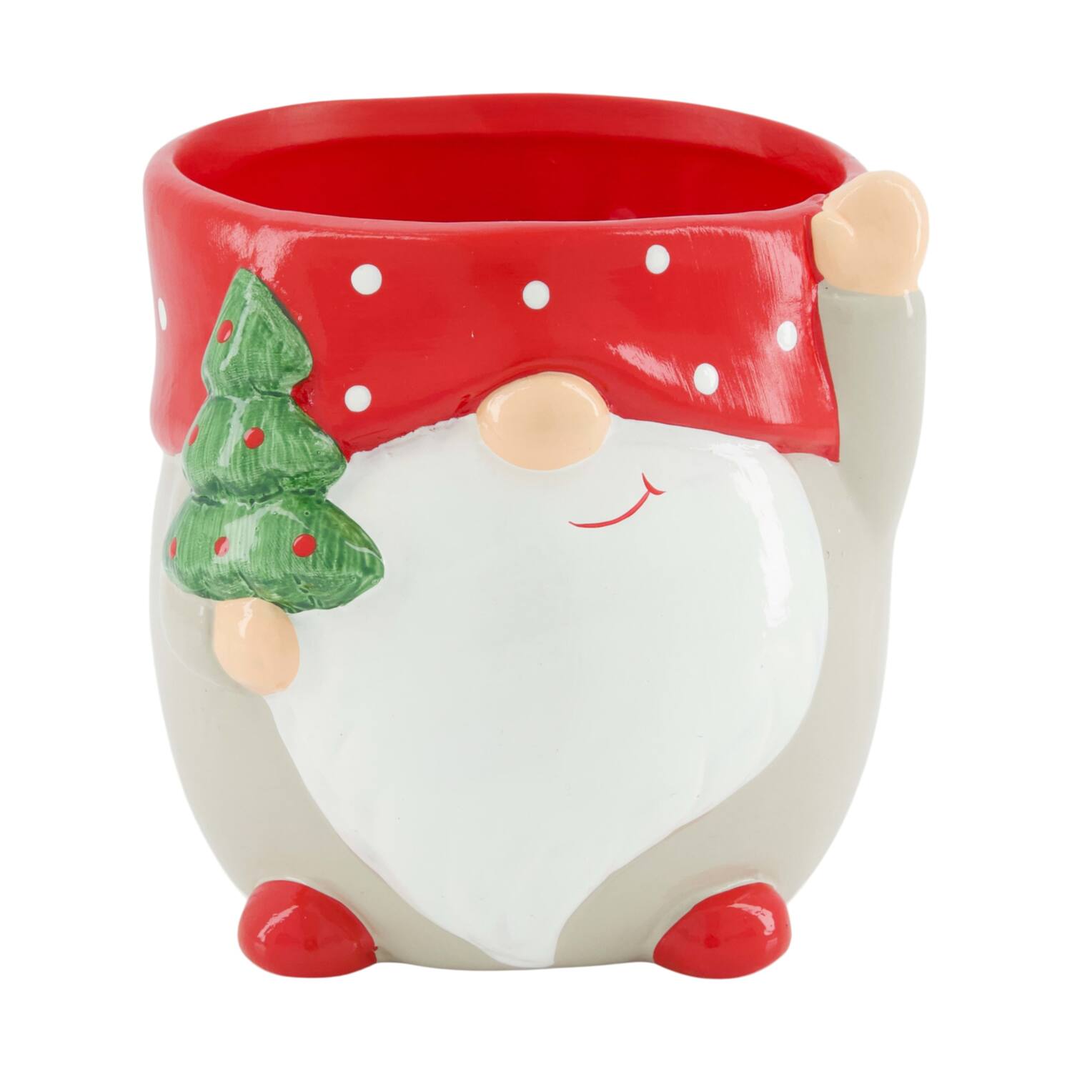 Planter gnome ceramic 11.3x10.7x11.2cm