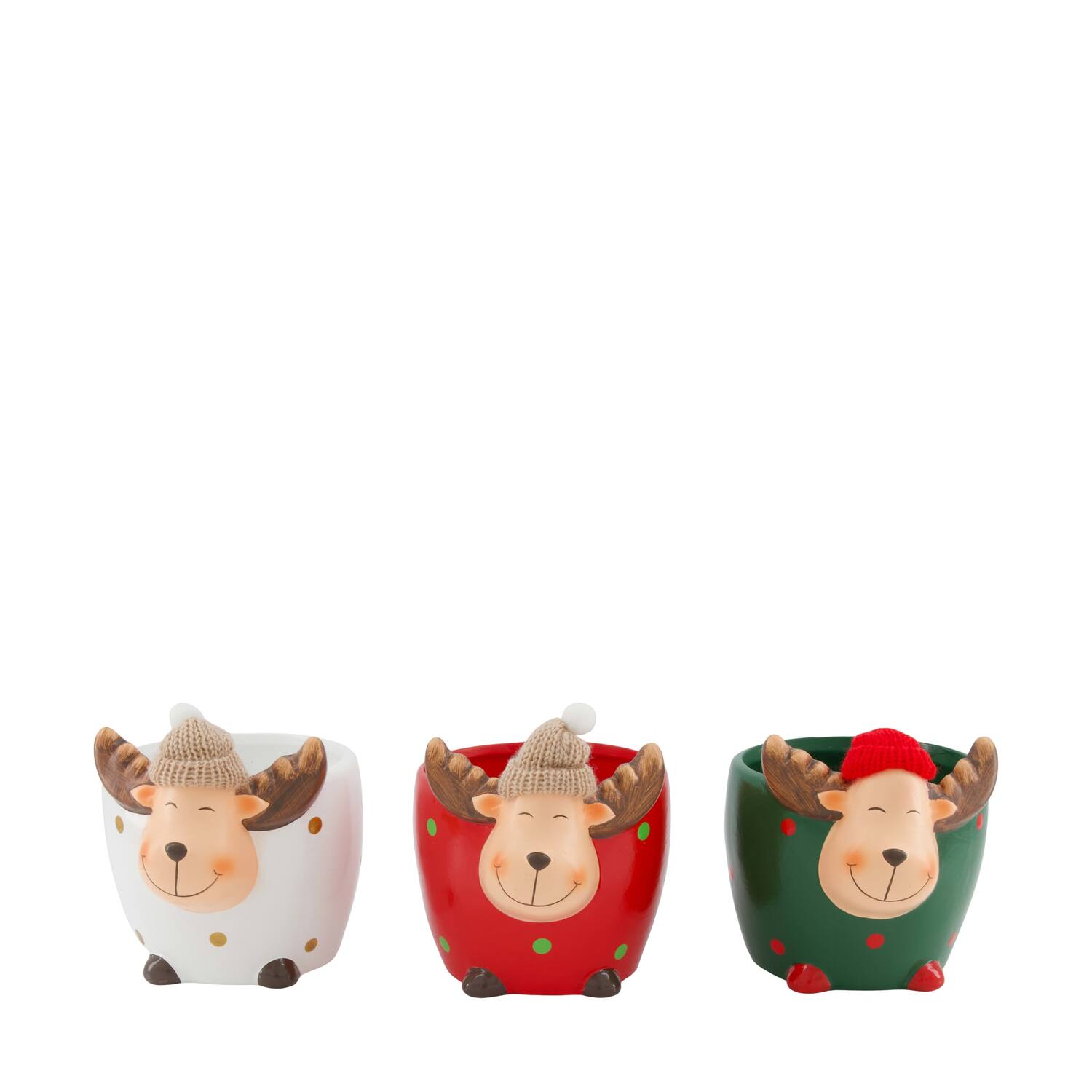 Planter deer ceramic 14x11x14cm C/3