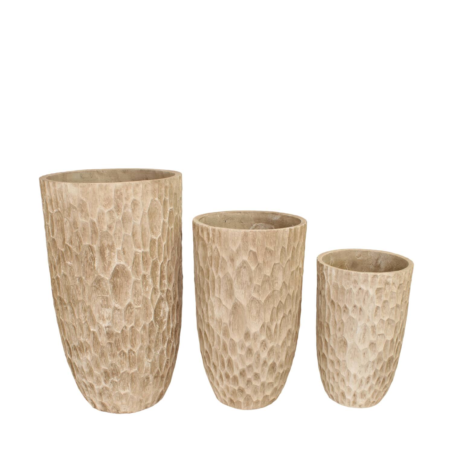 Planter cement 44x44x75cm S/3