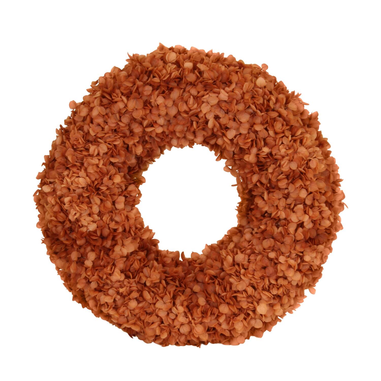 Wreath hydrangea preserved nature 35x6cm Rusty