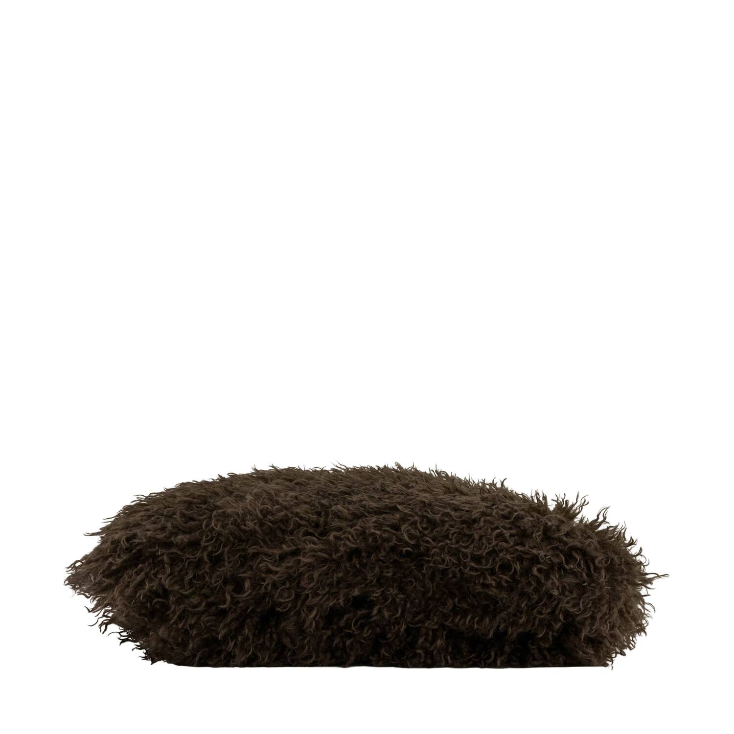 Kissen Kunstfell Polyester 45x45x8cm dunkelbraun