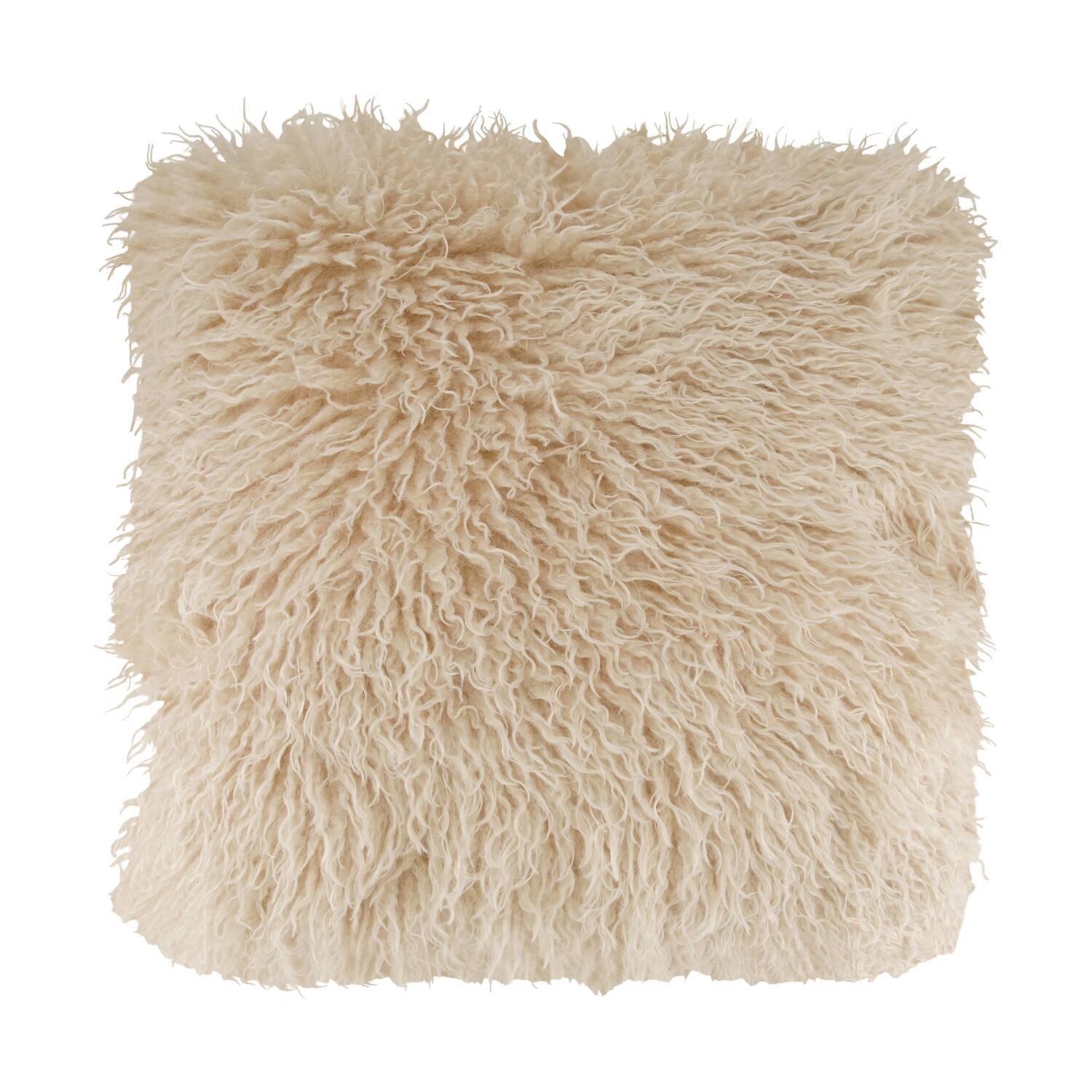 Cushion faux fur polyester 45x45x8cm