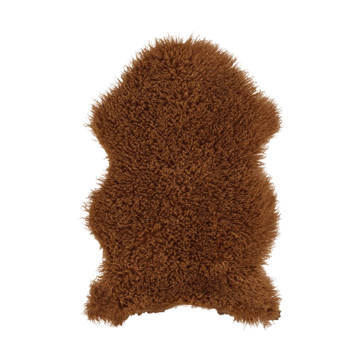 Skin faux fur polyester 60x90x5cm Cognac