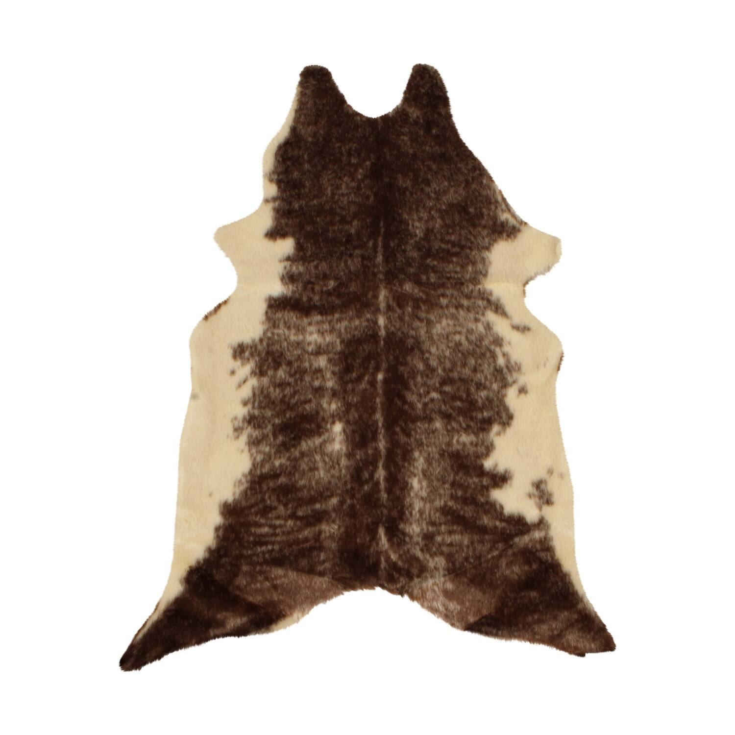 Skin deer fur polyester 95x120x5cm Brown
