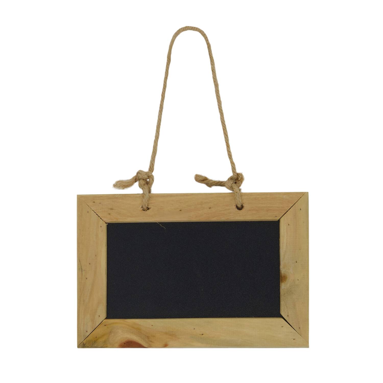 MDF-krijtbord met ophangkoord - 15x10x0,8 cm - set van 5 - Zwart