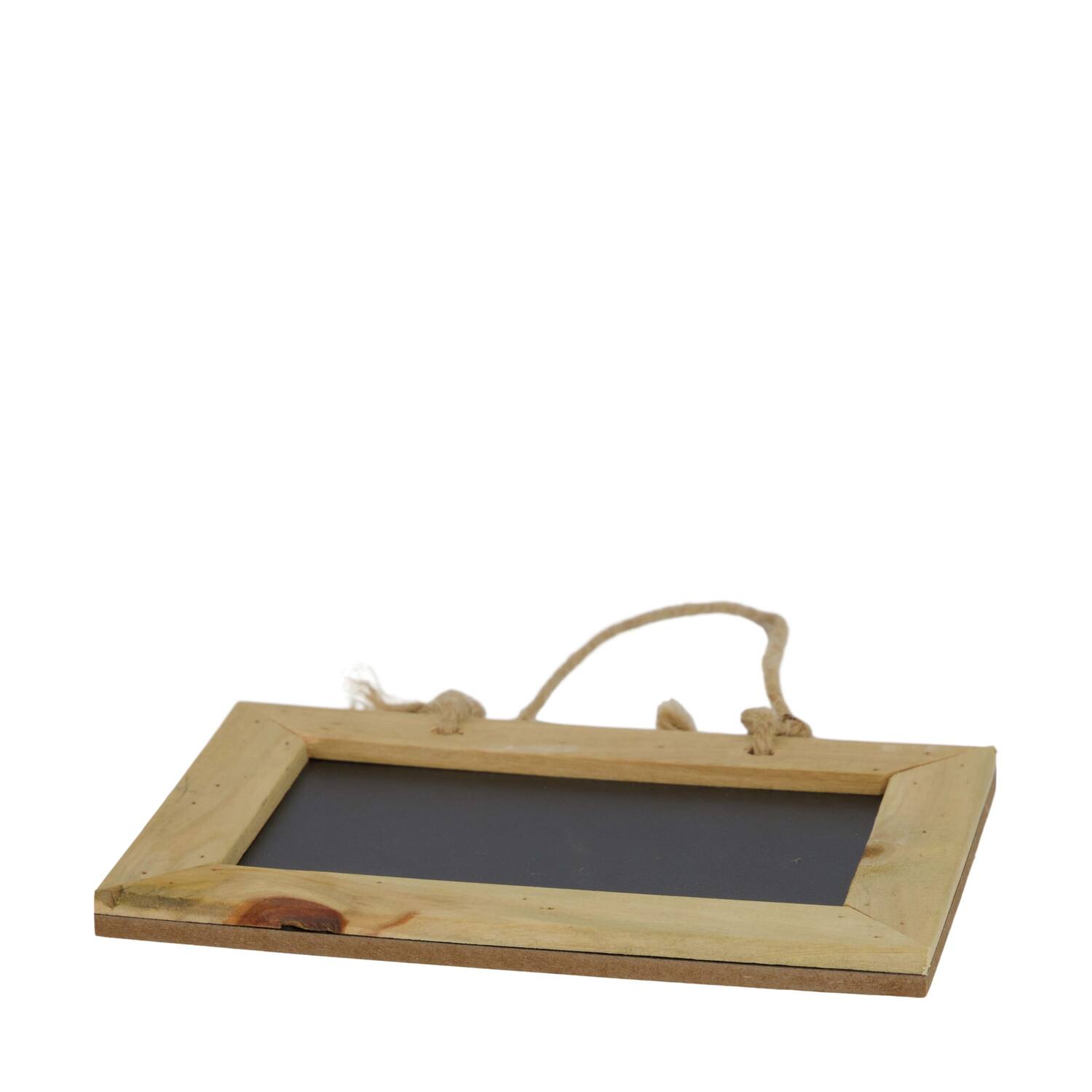 MDF-krijtbord met ophangkoord - 15x10x0,8 cm - set van 5 - Zwart