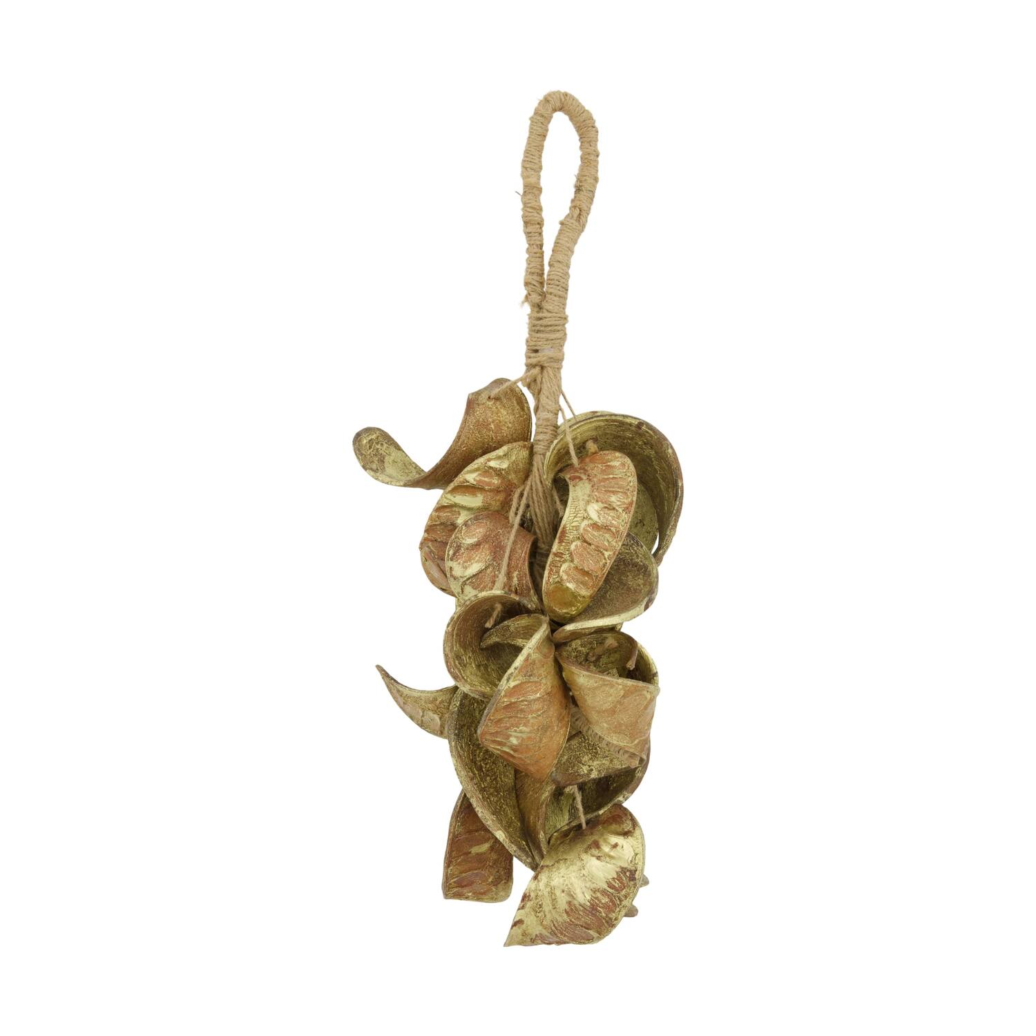 Hanger elephant ear nature 50x15x10cm Gold-wash