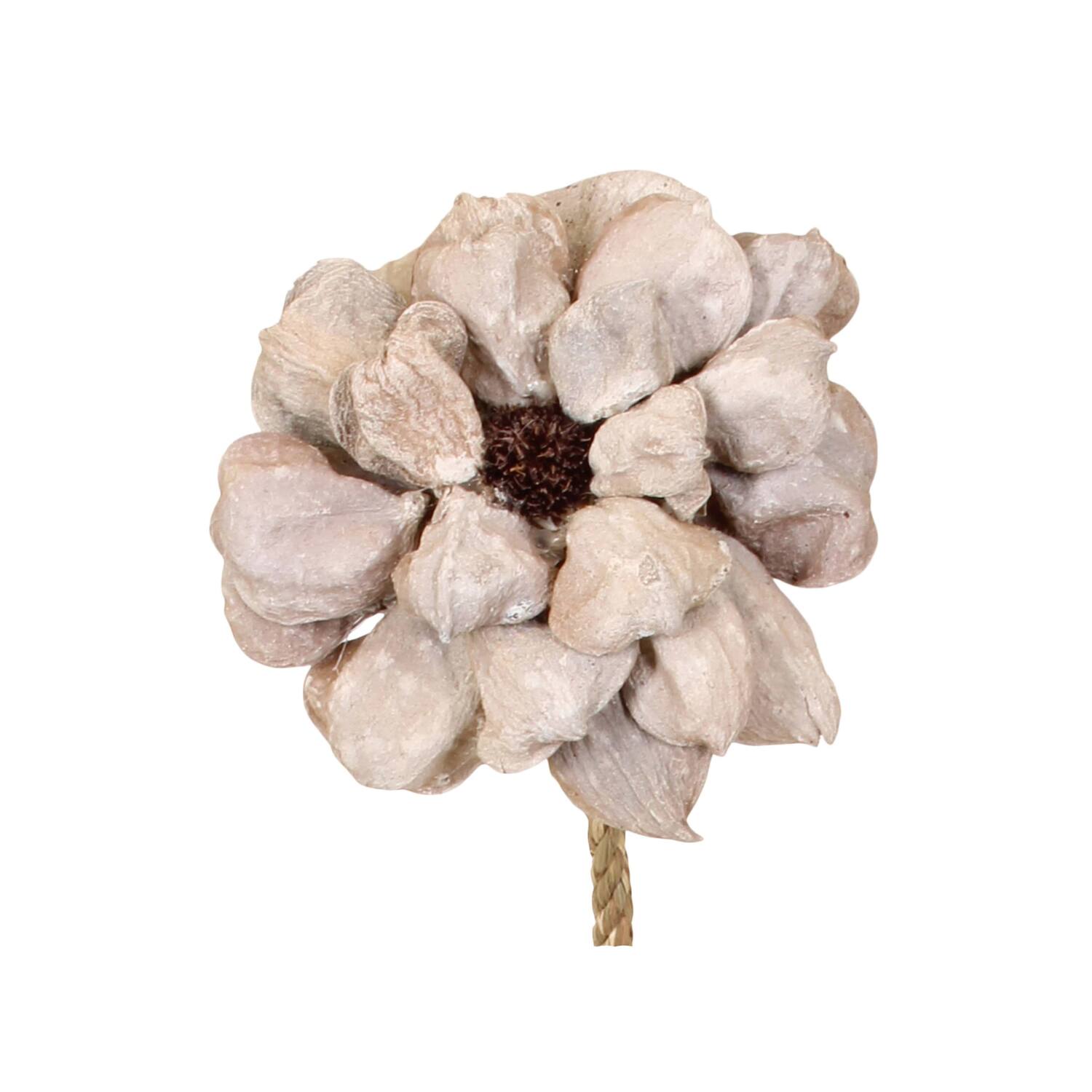 Bloem landlotusbloemblaadje natuurlijk 70x15x15cm white-wash