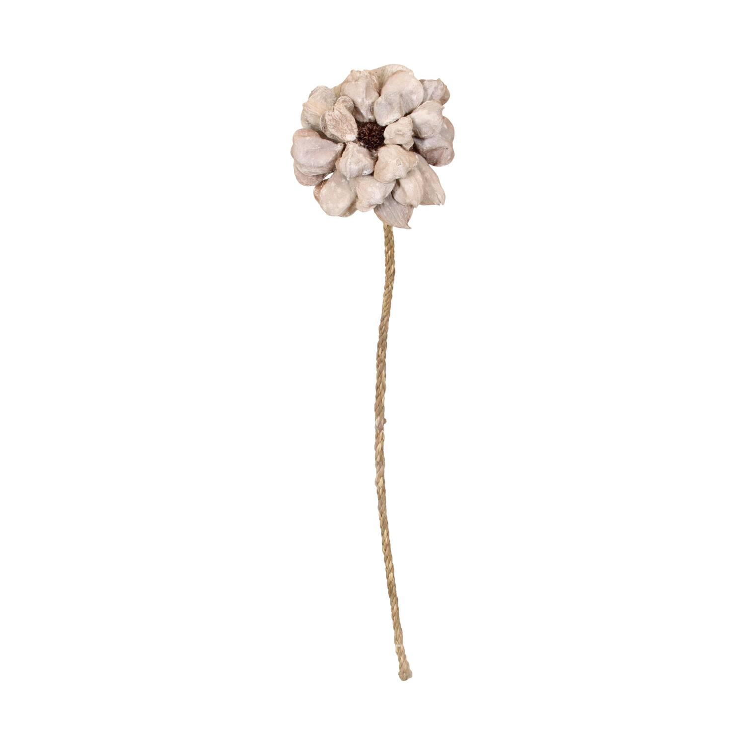 Bloem landlotusbloemblaadje natuurlijk 70x15x15cm white-wash