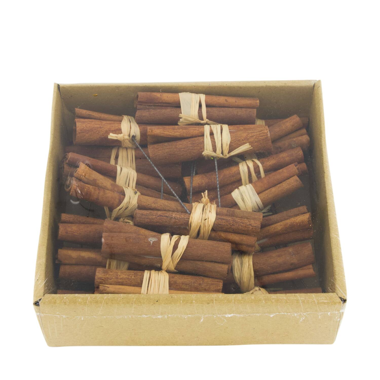 Cinnamon sticks bundle nature on wire 18x18x5cm 20pc