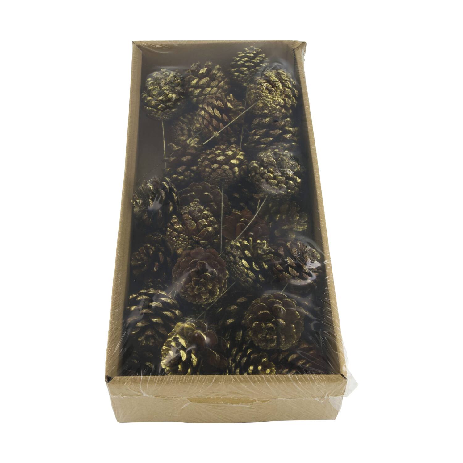 Pinecone nature on wire 38x18x7.5cm 25pc