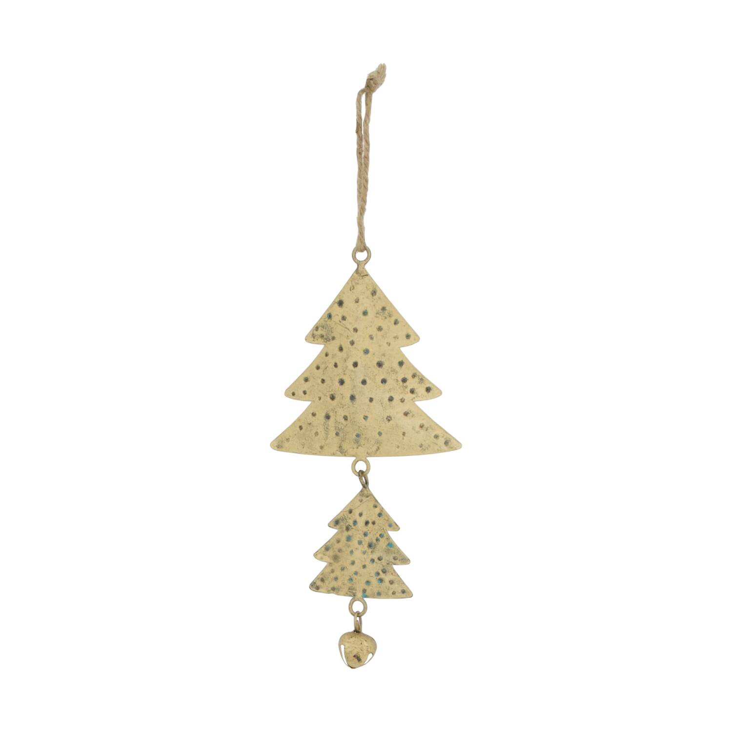 Hanger boom metaal 10x2x22cm goud