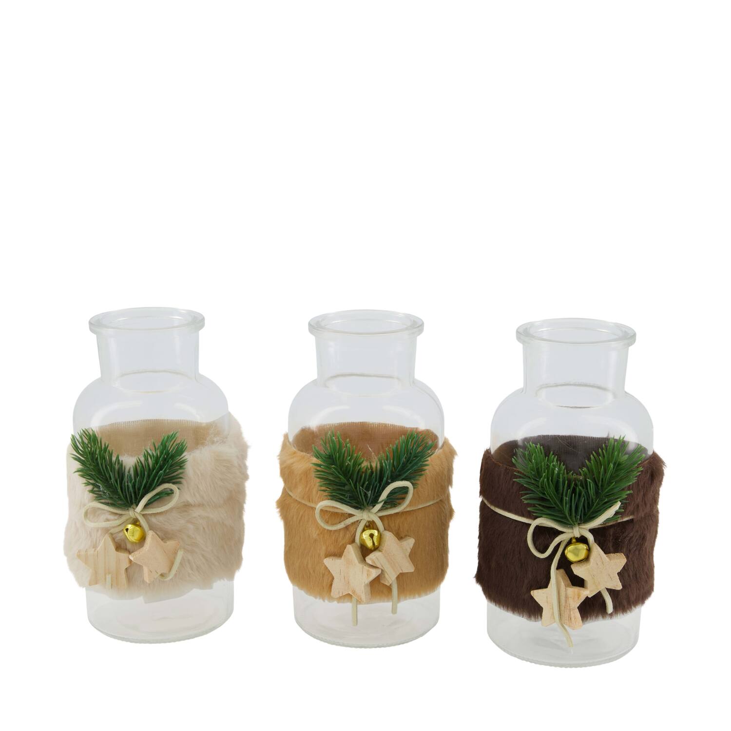Bottle round glass 8x8x16.5cm C/3