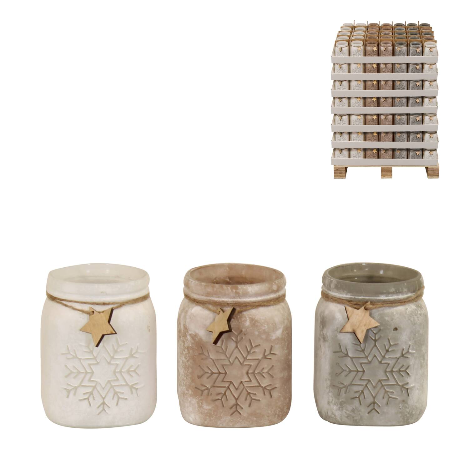 Display tealight holder glass 10.8x10.8x14cm C/3