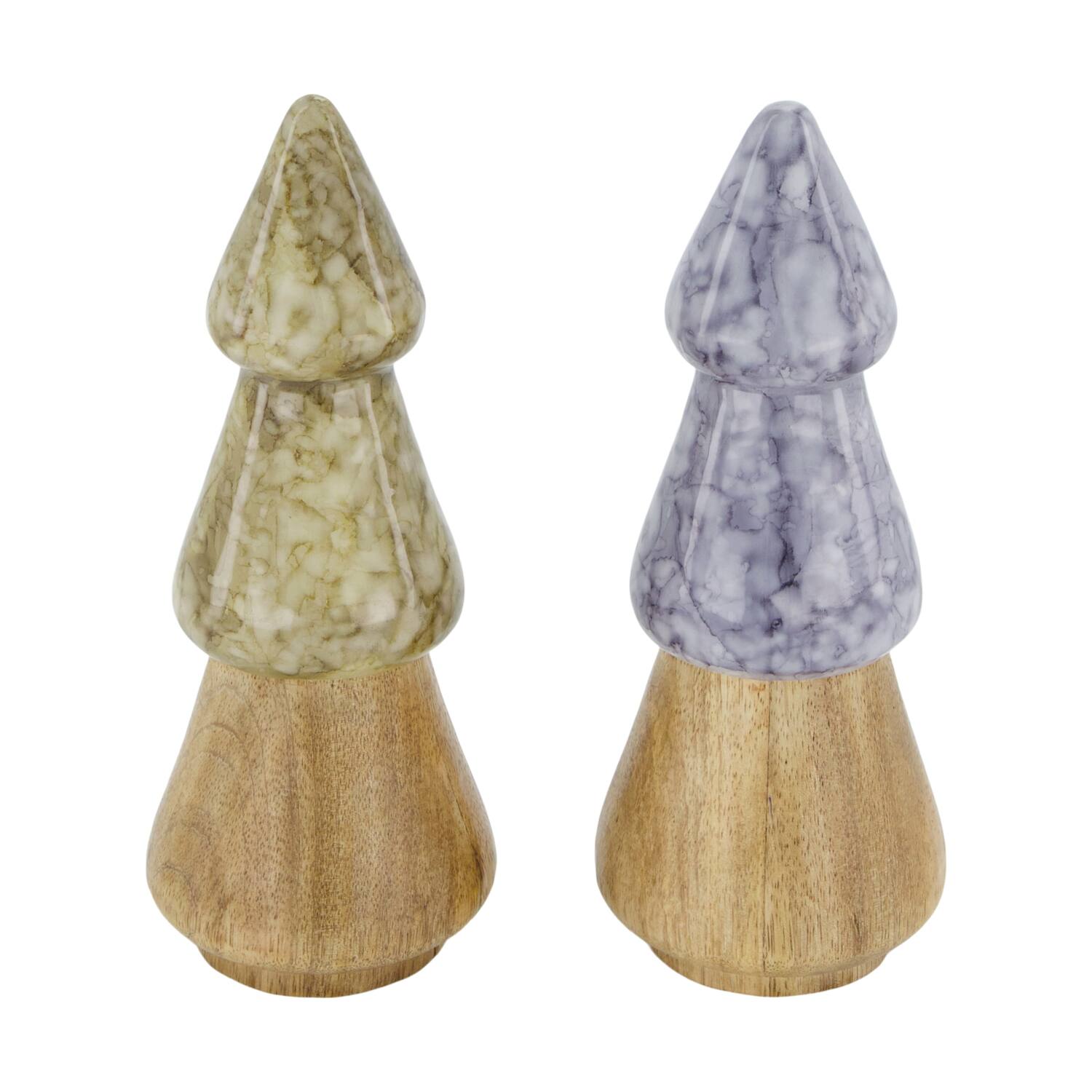 DTree round mango wood 7x7x18cm C2 - Grey