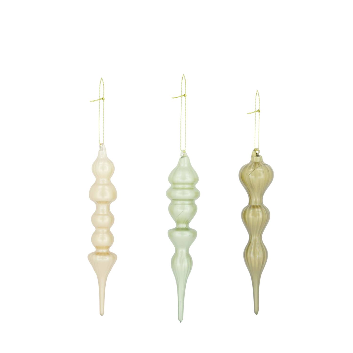 Hanger icicle glass 4x4x18cm A/3