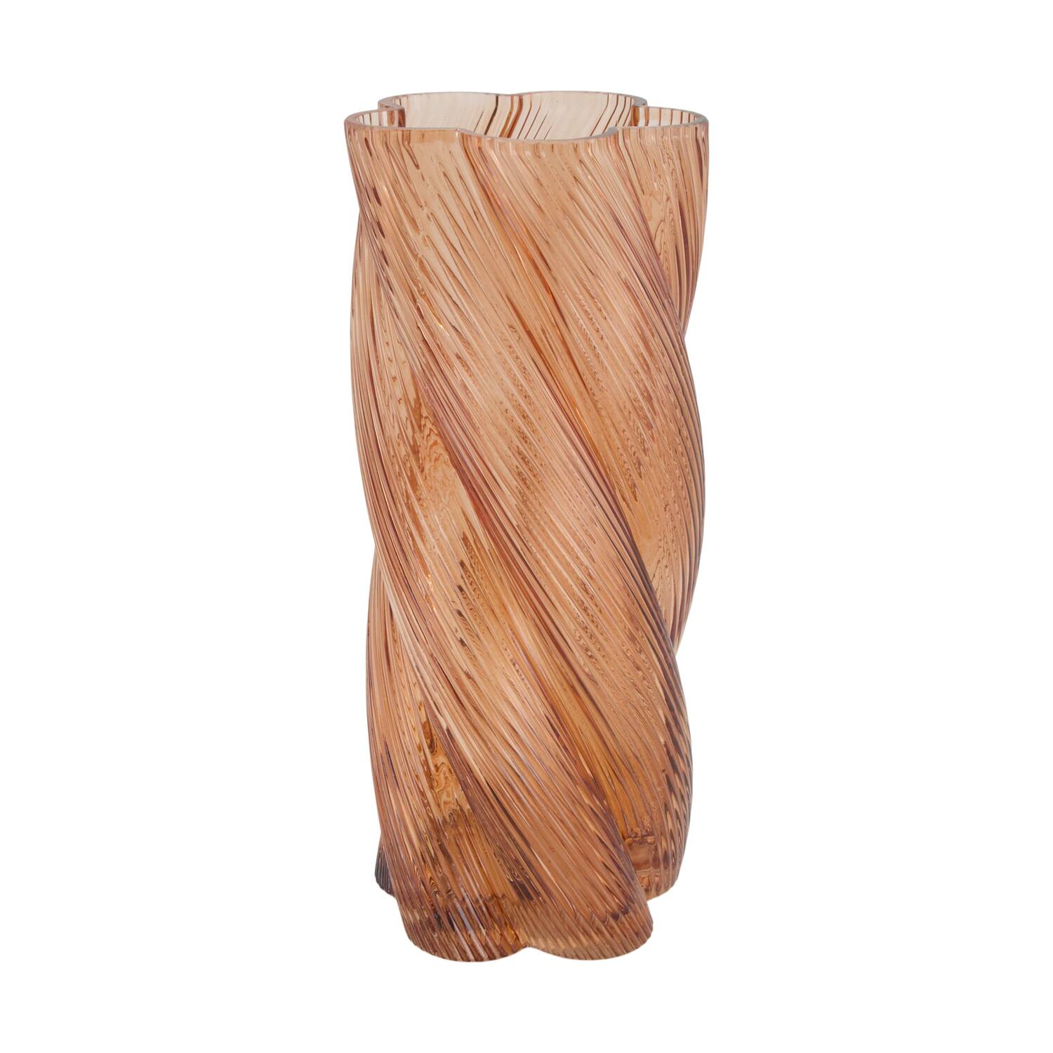 Vase Glas 12.5x31cm terrakotta