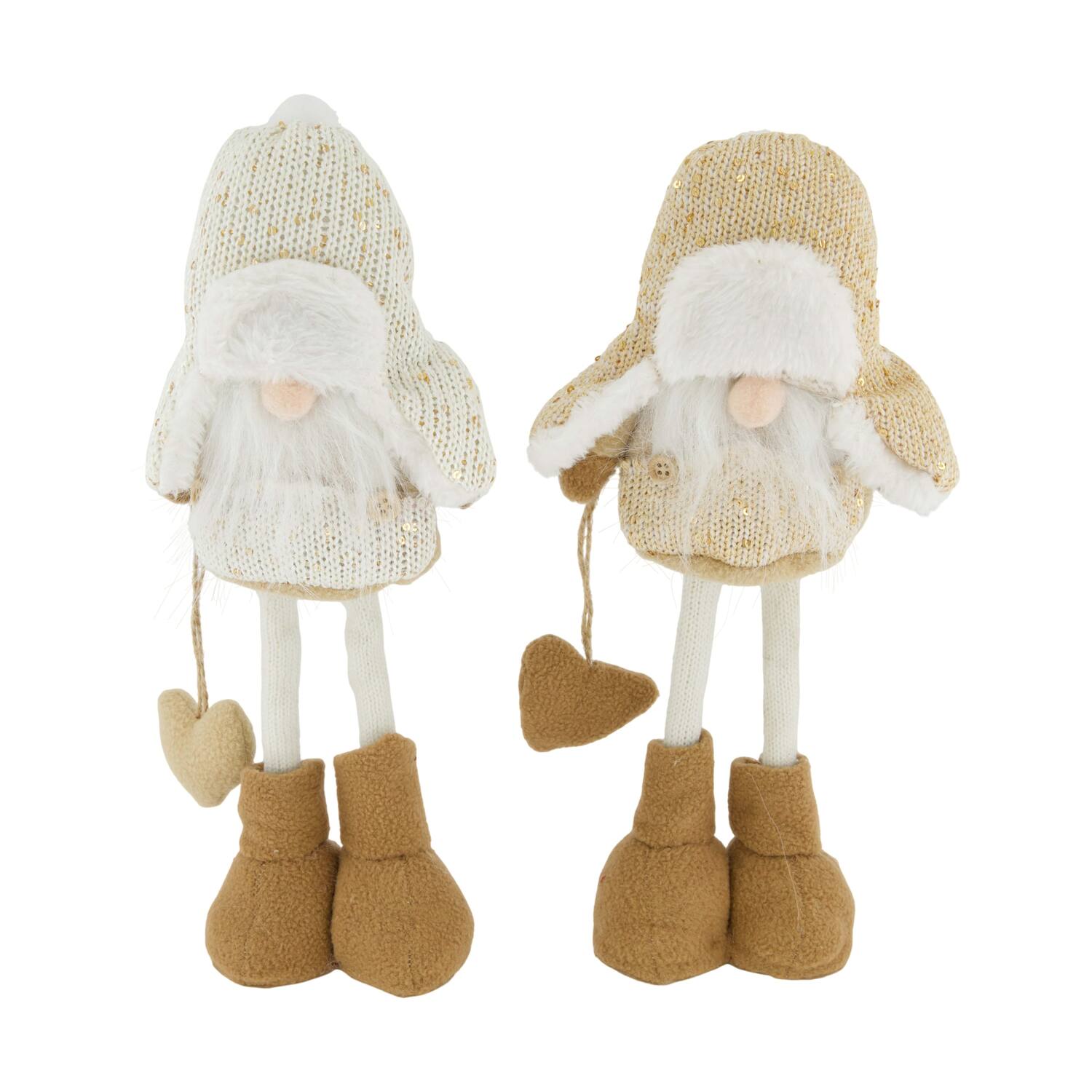 Figurine gnome fabric 14x7x32cm C2 - Cream
