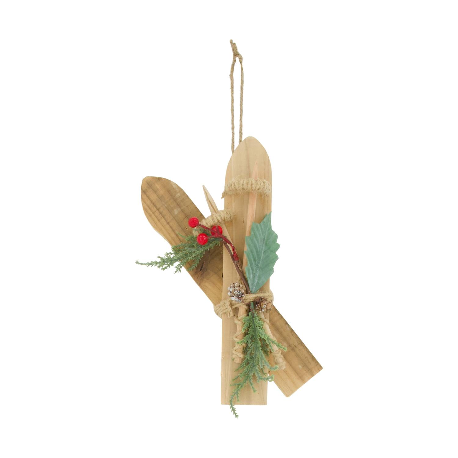 Hanger ski poplar wood 14x5x28cm
