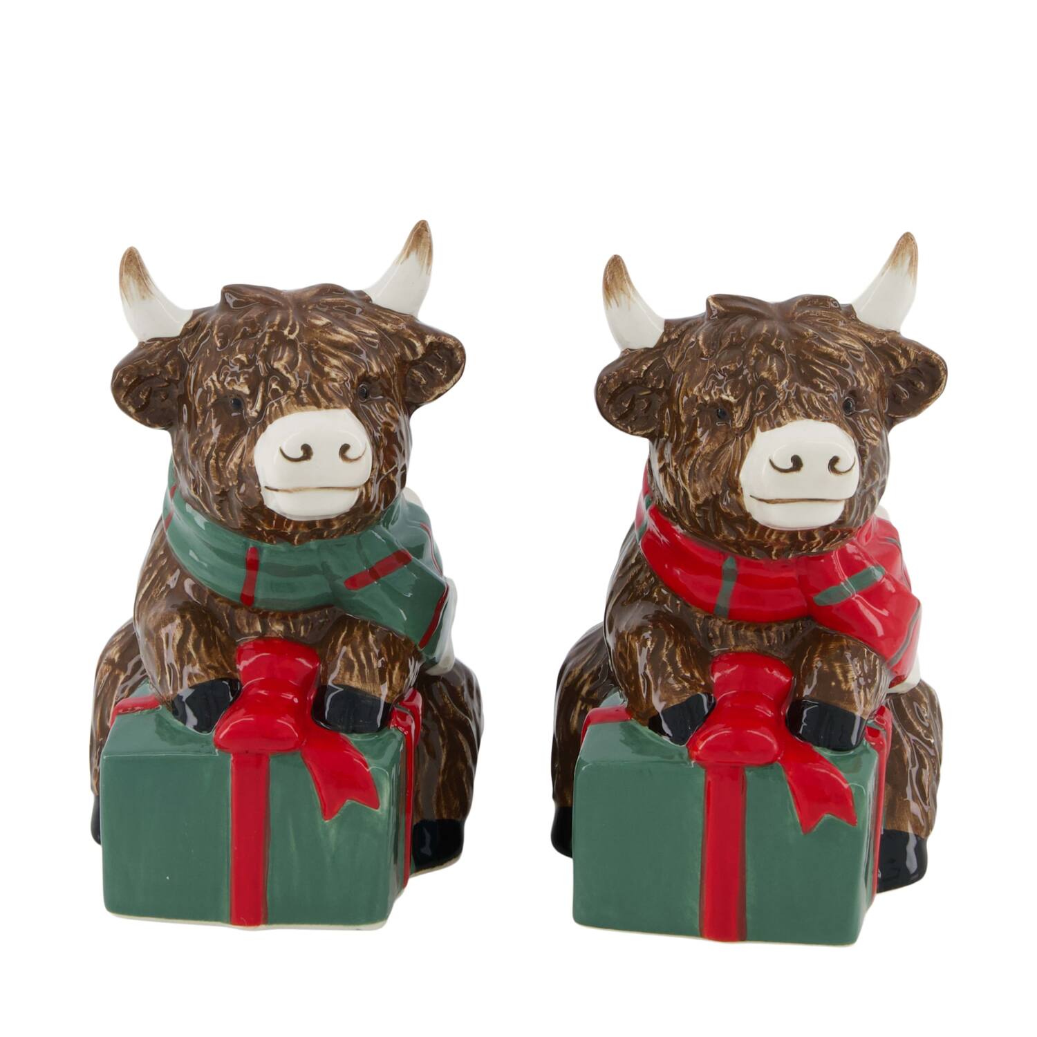 Figurine bull ceramic 7.8x10.1x12.5cm C2 - Multi