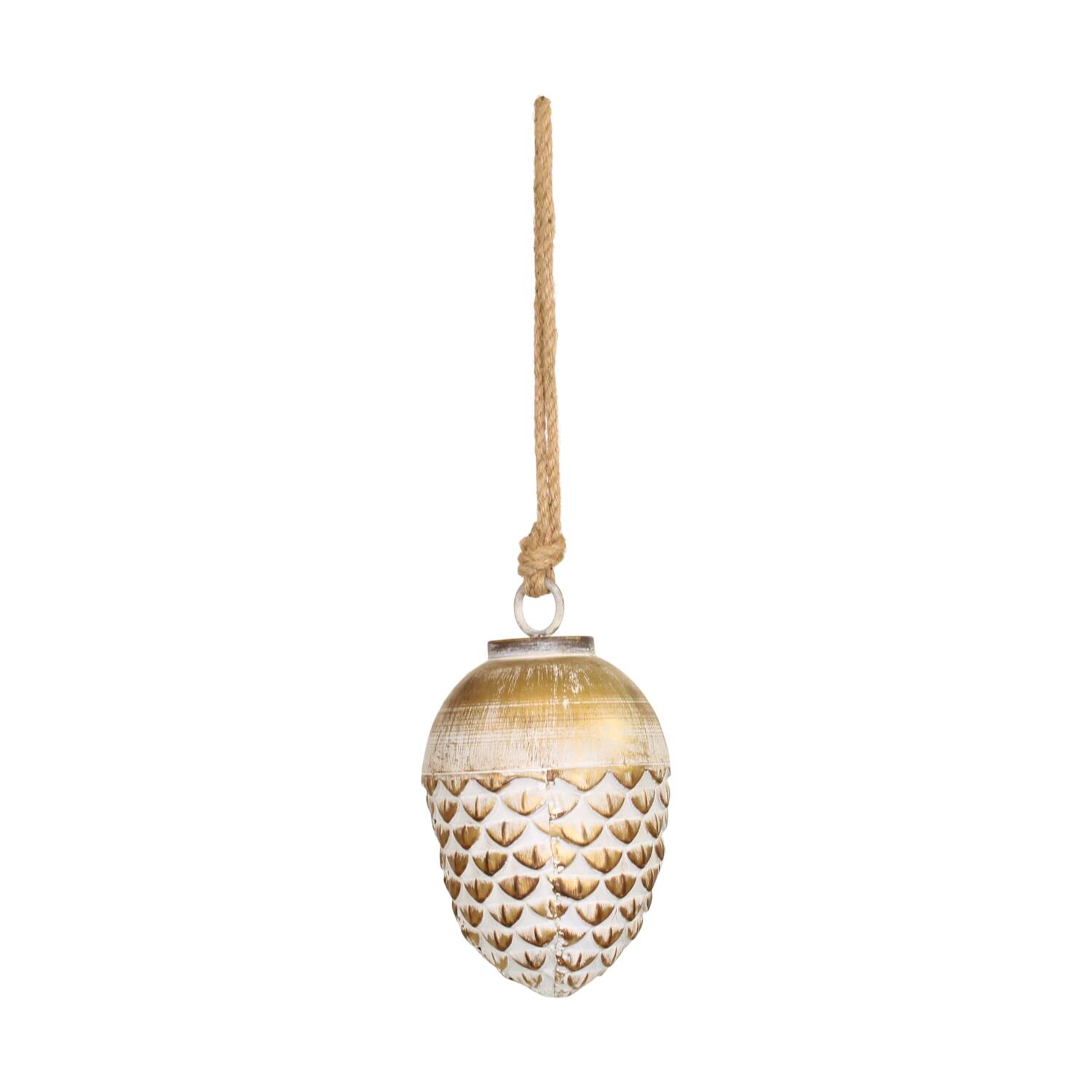 Hanger acorn metal 14x14x24cm - Gold