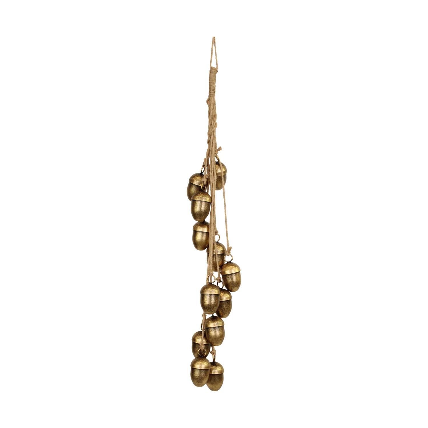 Garland acorn metal with hanger 7.5x4.5x78.5cm