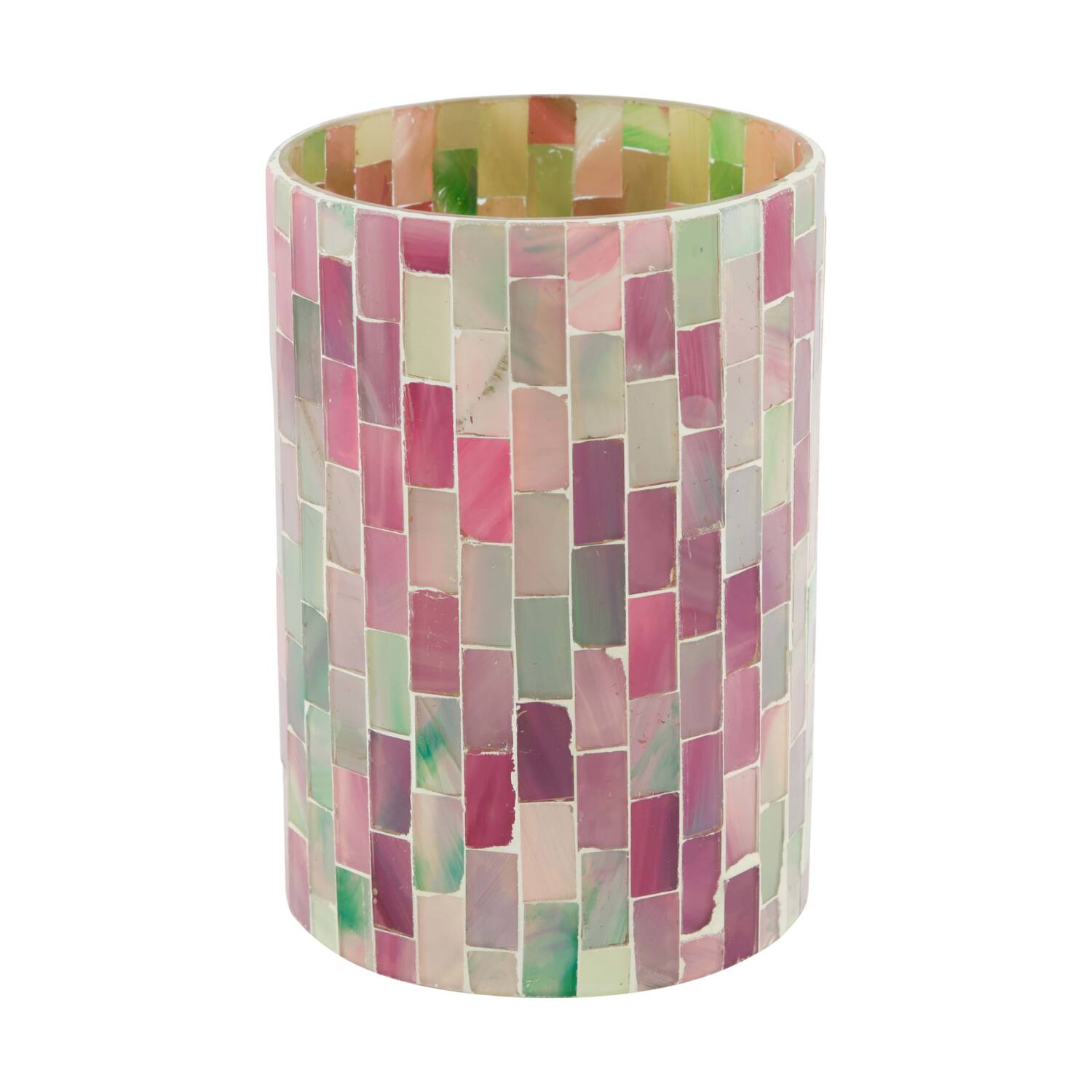 Tealight holder round glass 10.5x10.5x15cm
