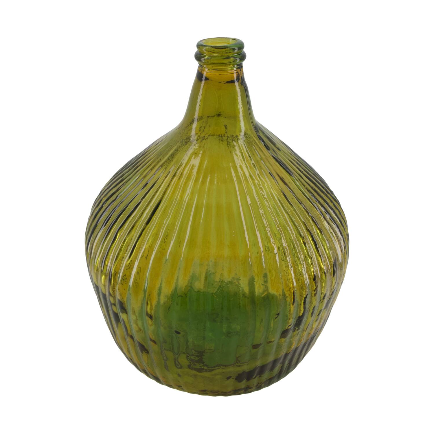 Bottle recycled glass 33x33x41cm - Orange