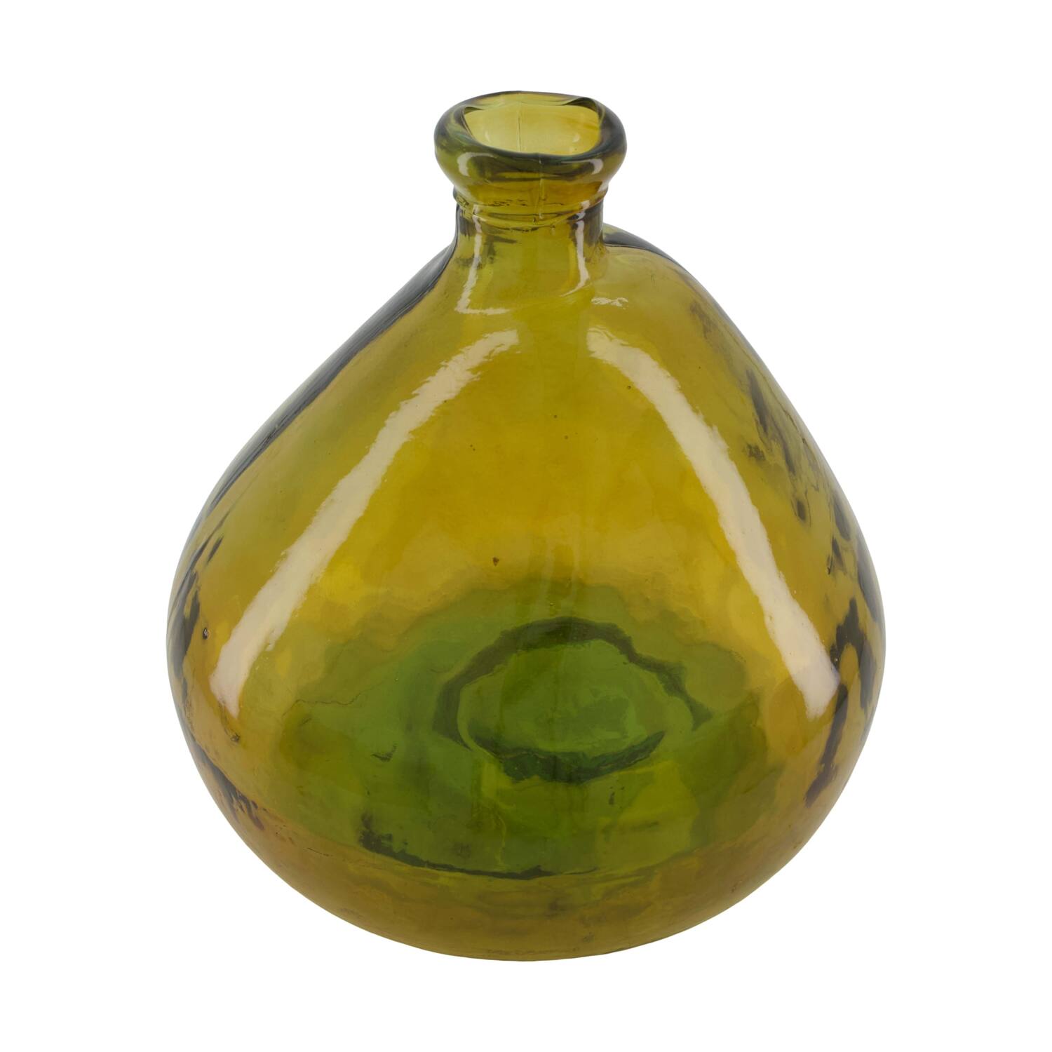 Bottle recycled glass 33x33x33cm - Orange