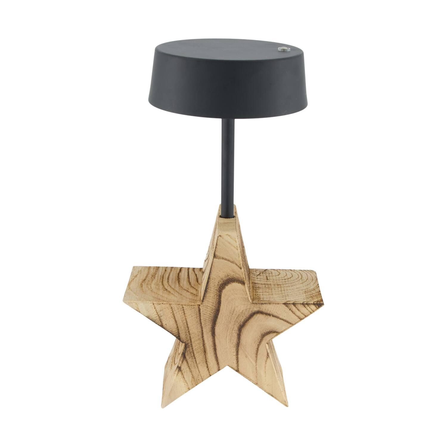 Table lamp star rechargeable incl. cable metal on feet 17.5x13x31.5cm - Natural