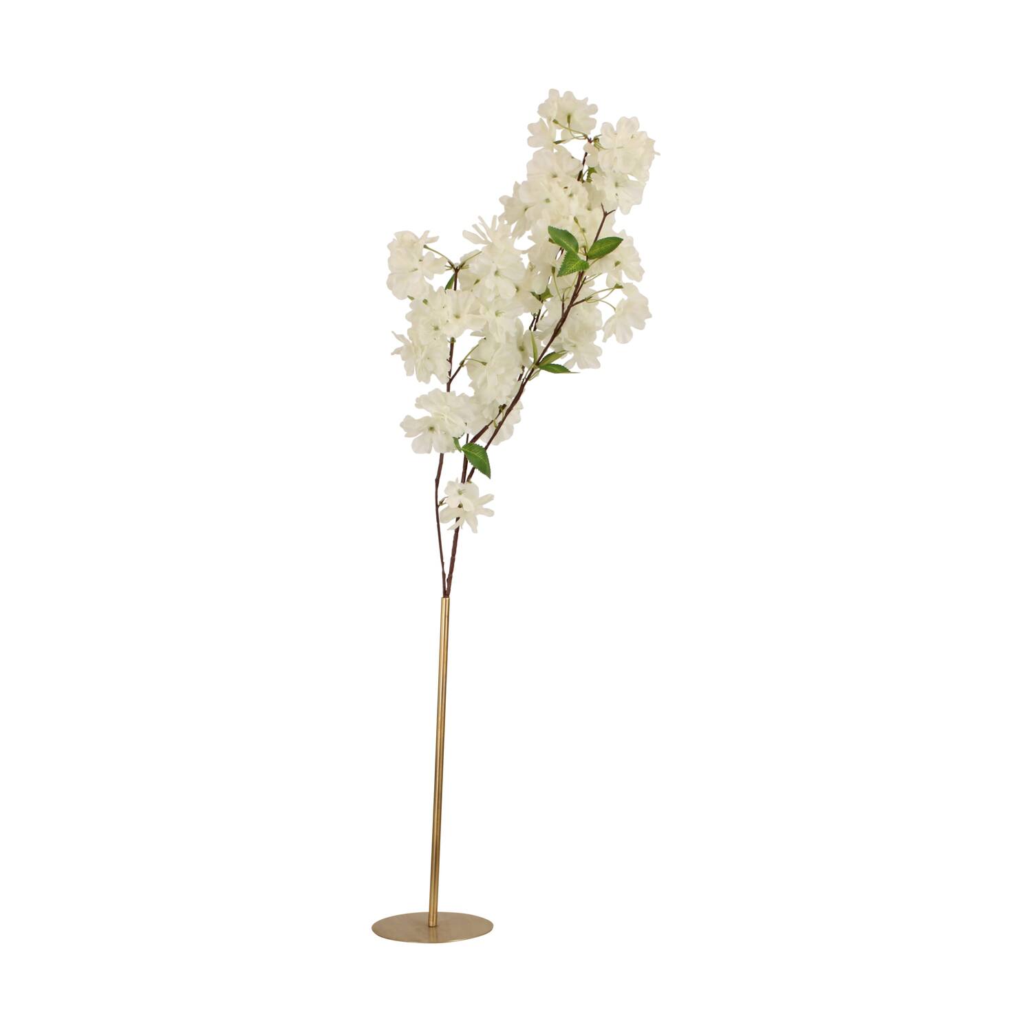 Flower base metal 14x14x38cm - Gold