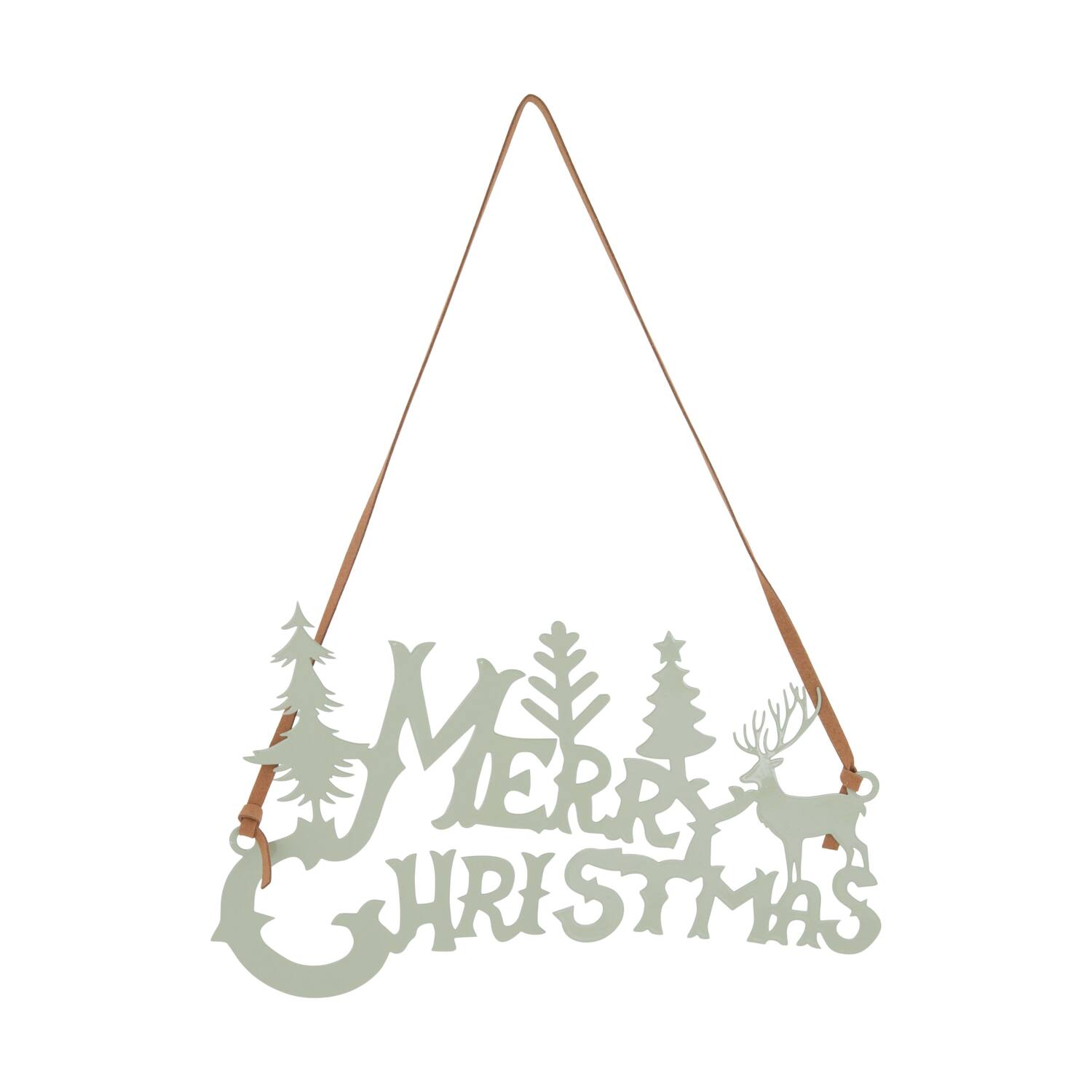 Hanger merry christmas metal 33x20x0.8cm