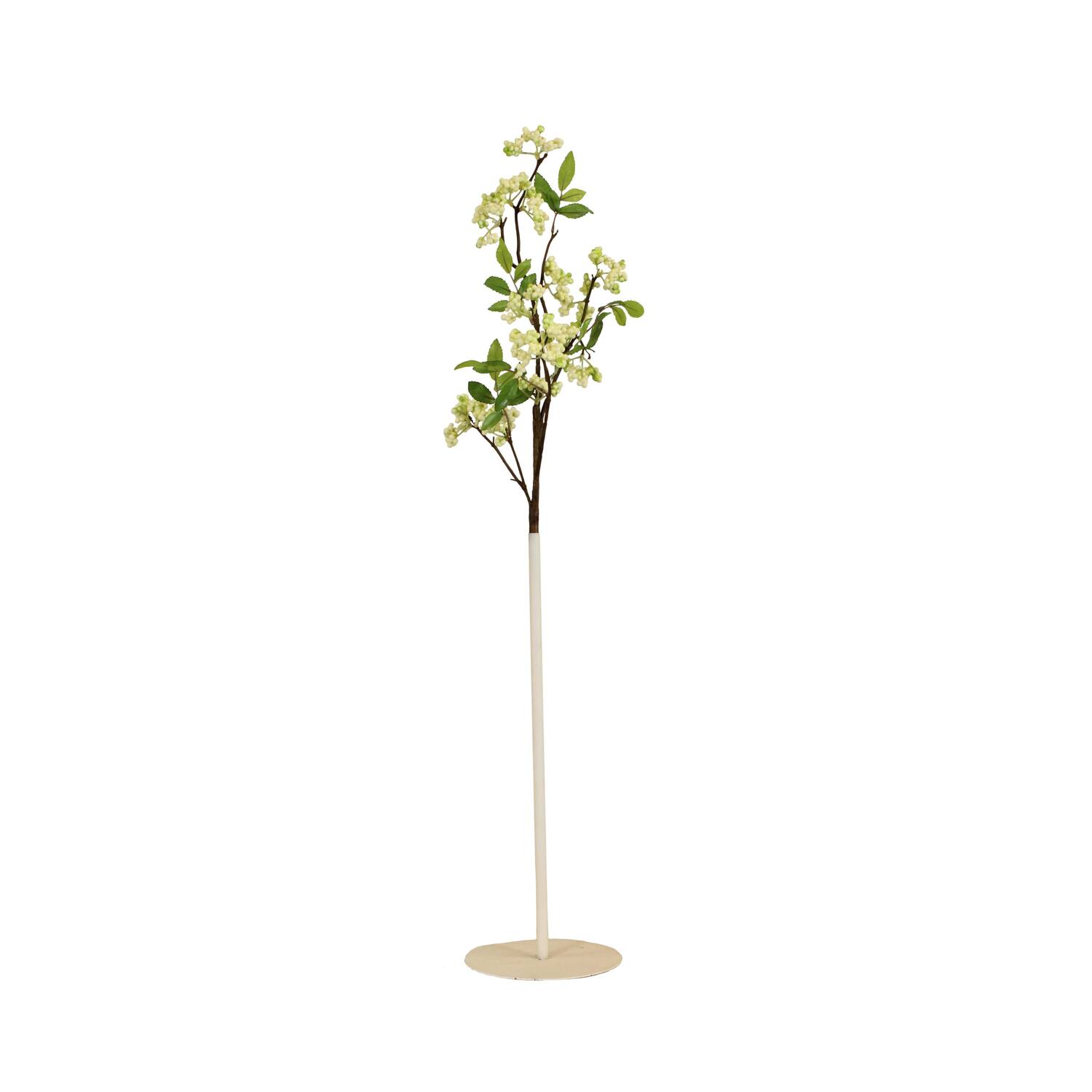 Flower base metal 18x18x49cm - White