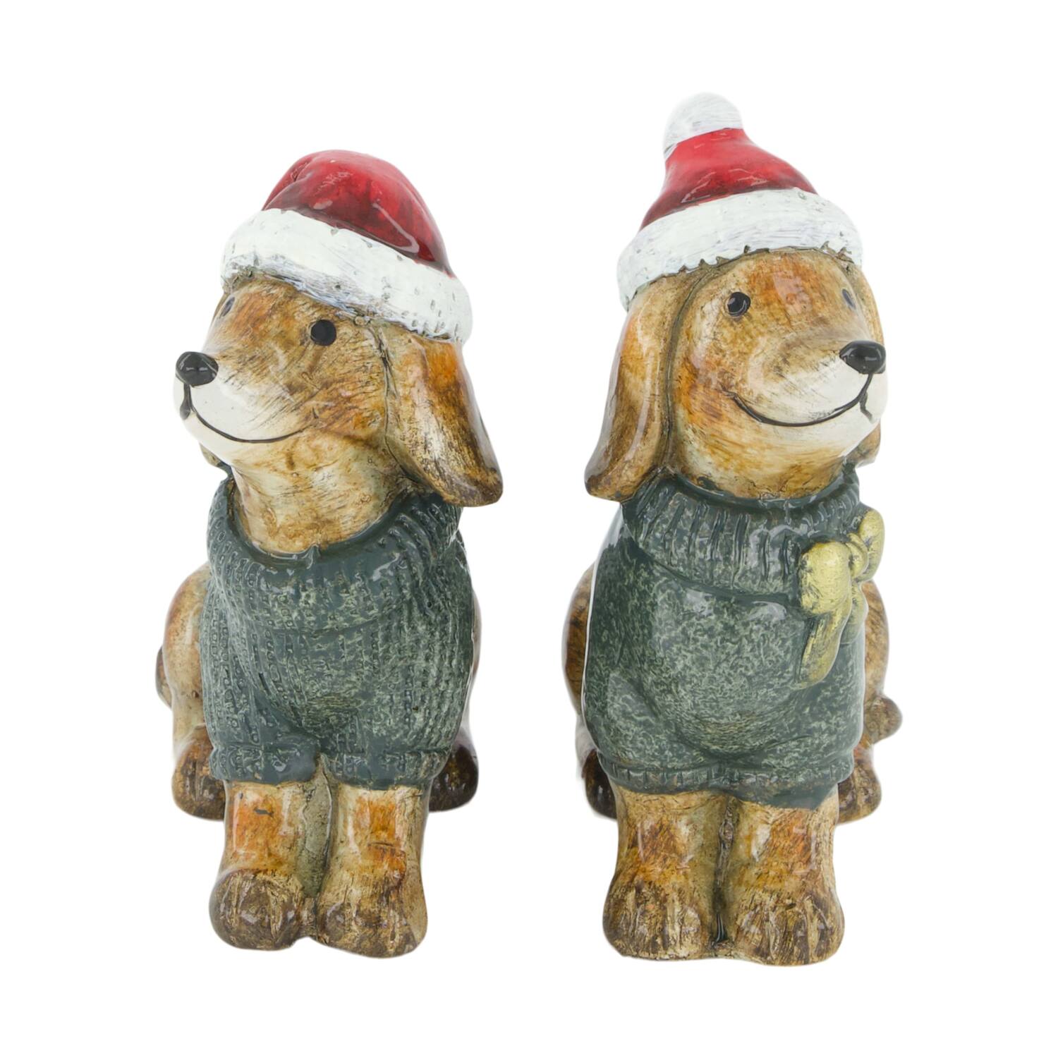 Figurine dog terracotta 11.5x5x12cm A2 - Multi