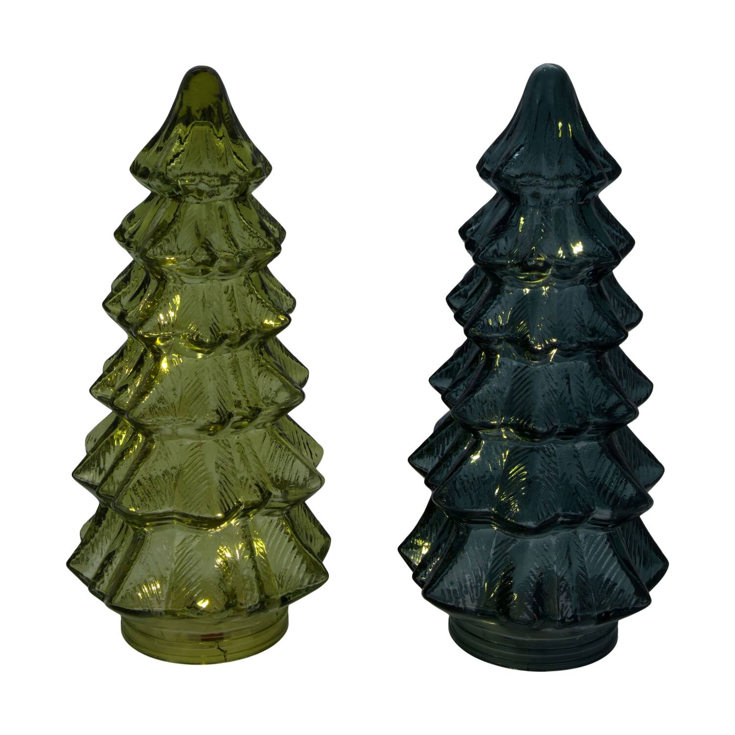 Statue tree with led glass 12x12x27cm C2 - Black