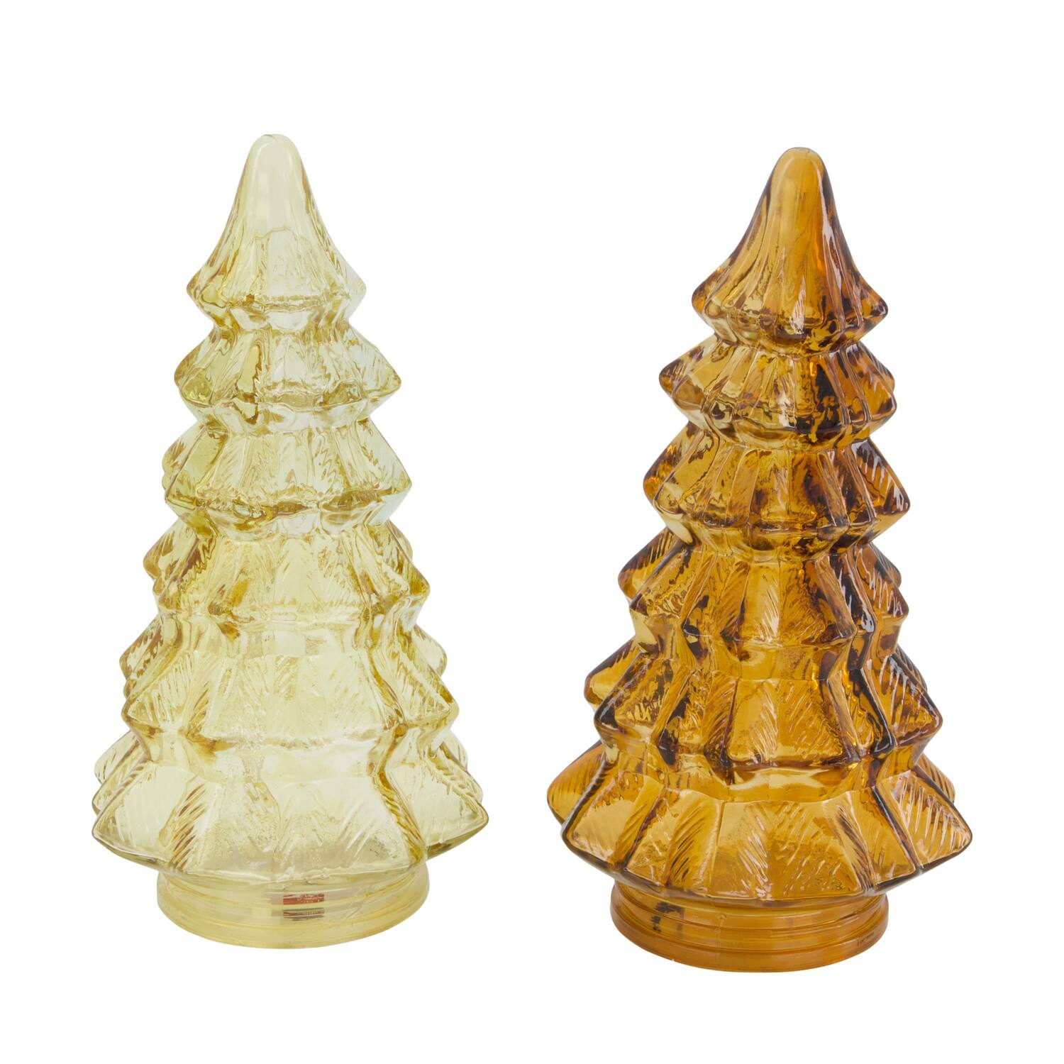 Statue tree with led glass 10.5x10.5x20cm C2 - Brown