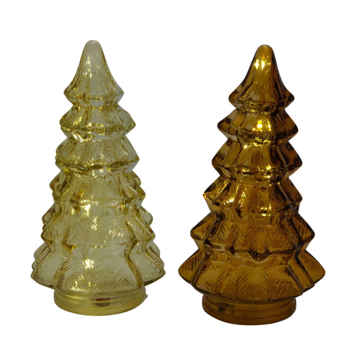Statue tree with led glass 10.5x10.5x20cm C2 - Brown