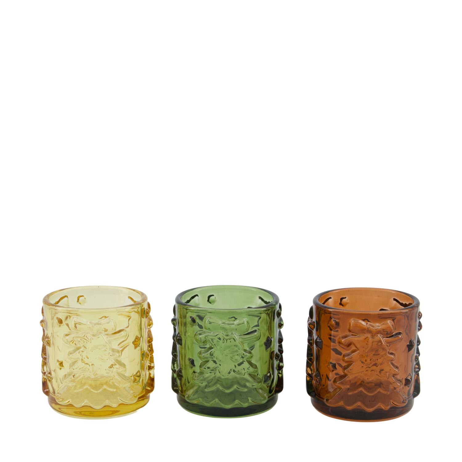 Tealight holder tree glass 8.5x8.5x8cm C/3