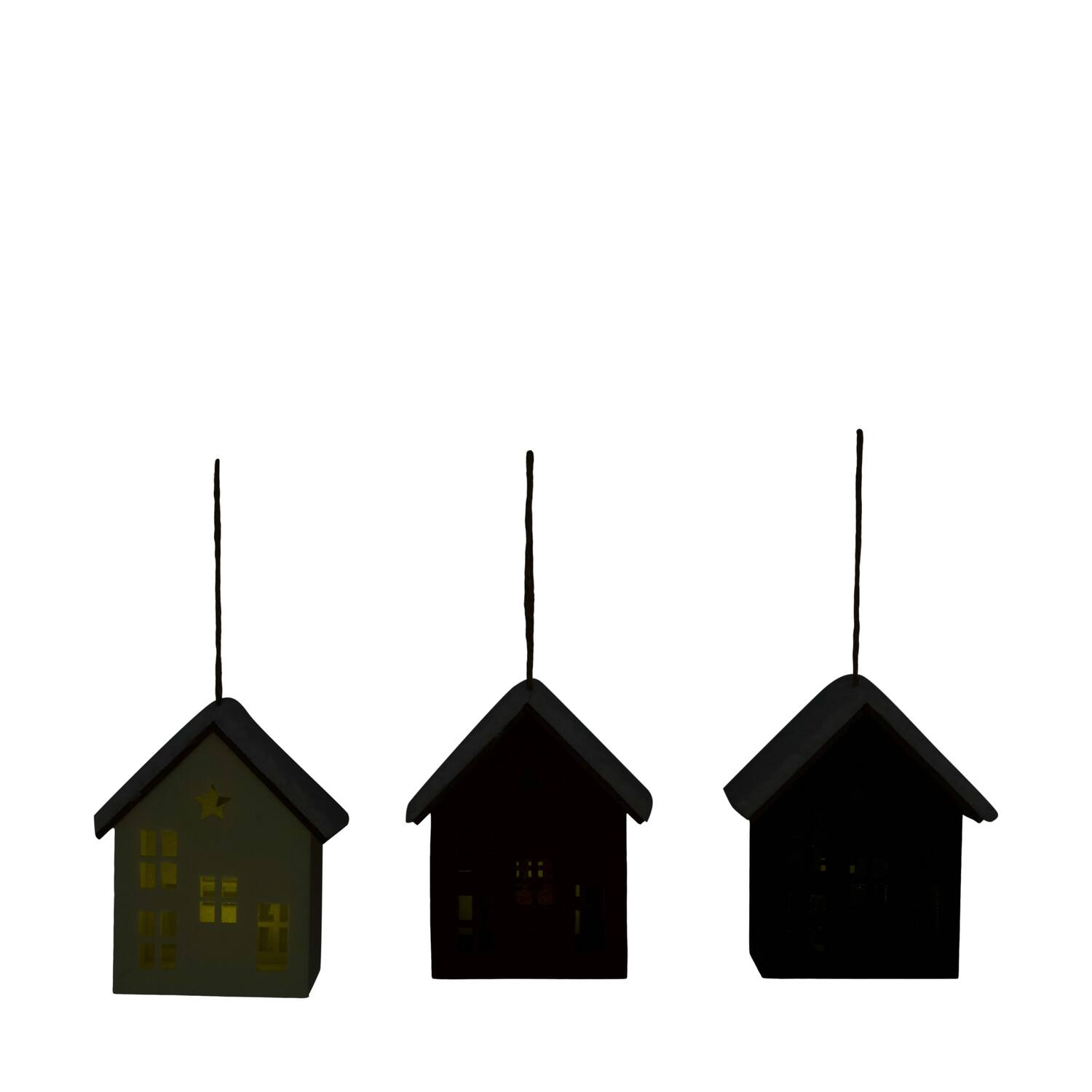 Hanger house felt with lights 8.5x6.5x10cm C3 - Multi