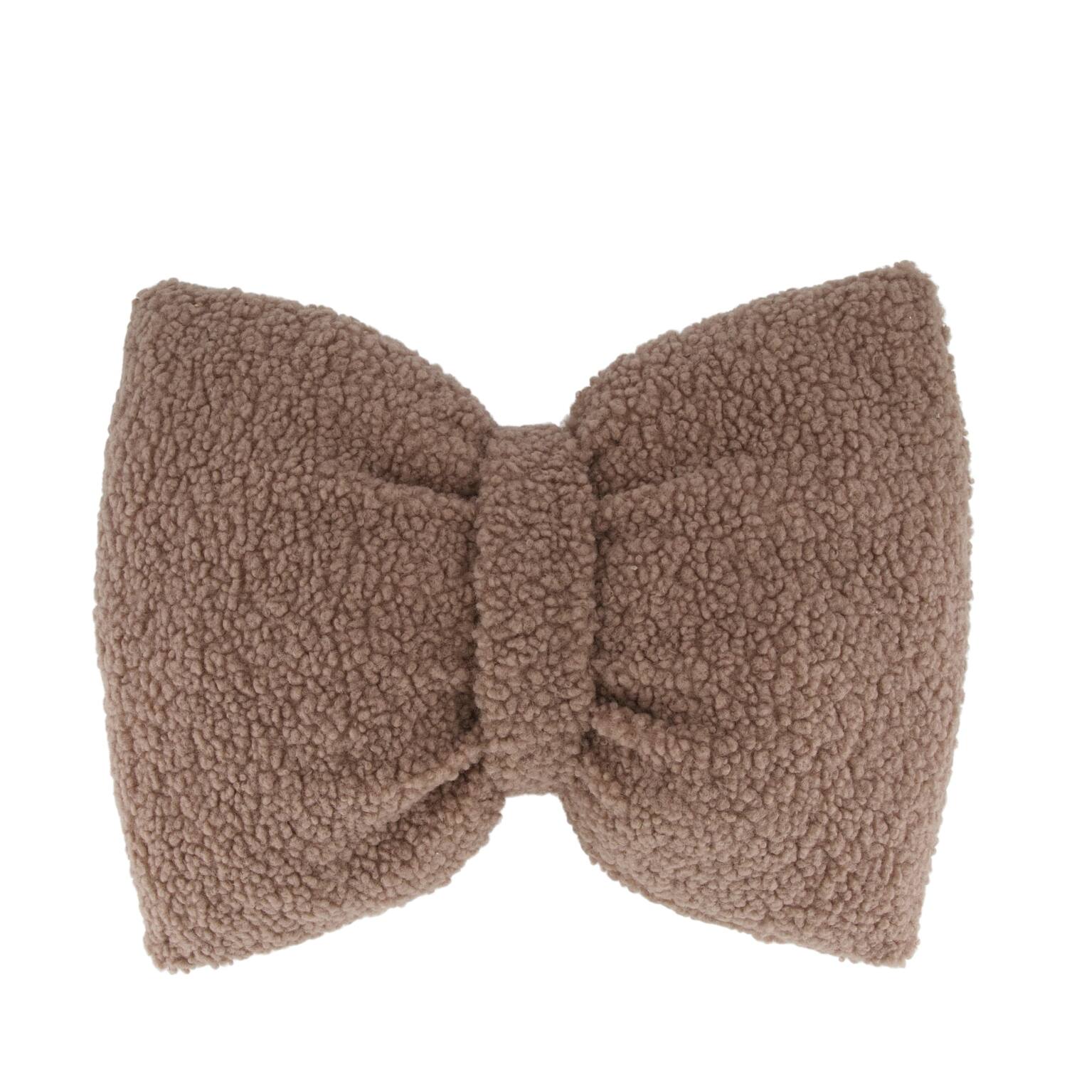 Cushion bow polyester 40x35x8cm - Brown
